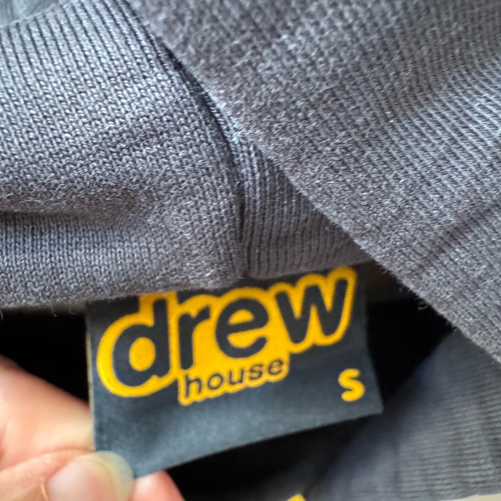 DREW Black Hoodie with Yellow Smiley Logo - Picture 6 of 7